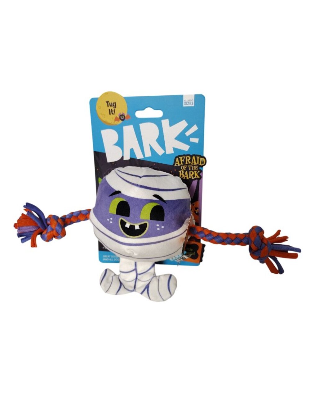 Bark! All Dog Sizes Afraid Of The Bark Little Wrapscal Dog Toy Squeaky Rope Arms
